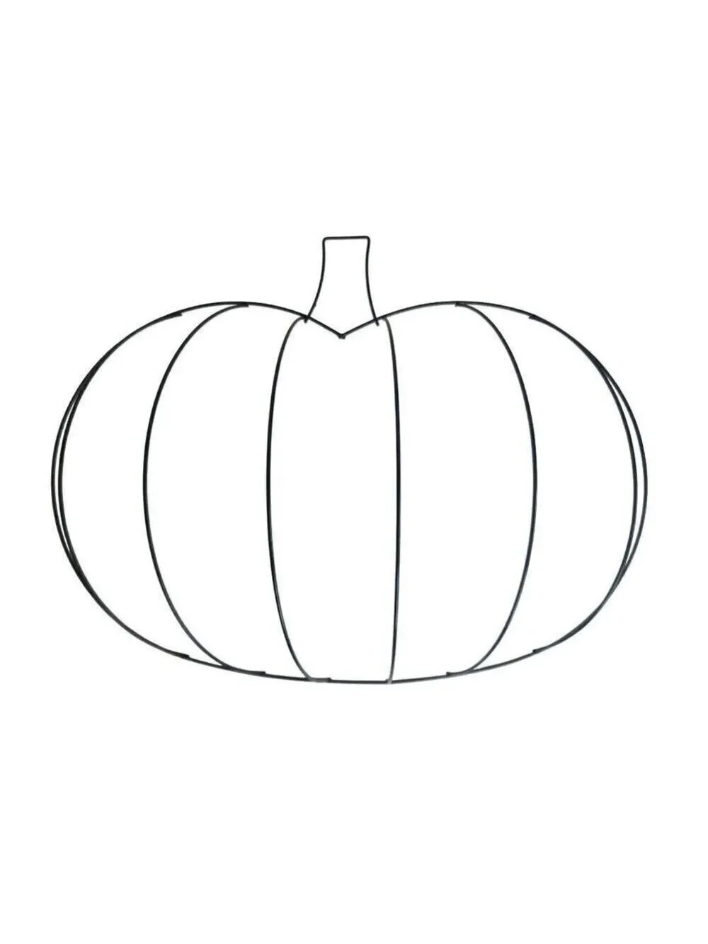 Pumpkin-Shaped Metal Wreath Form For Crafting & Home Decor  18 Inches x 13 Inche